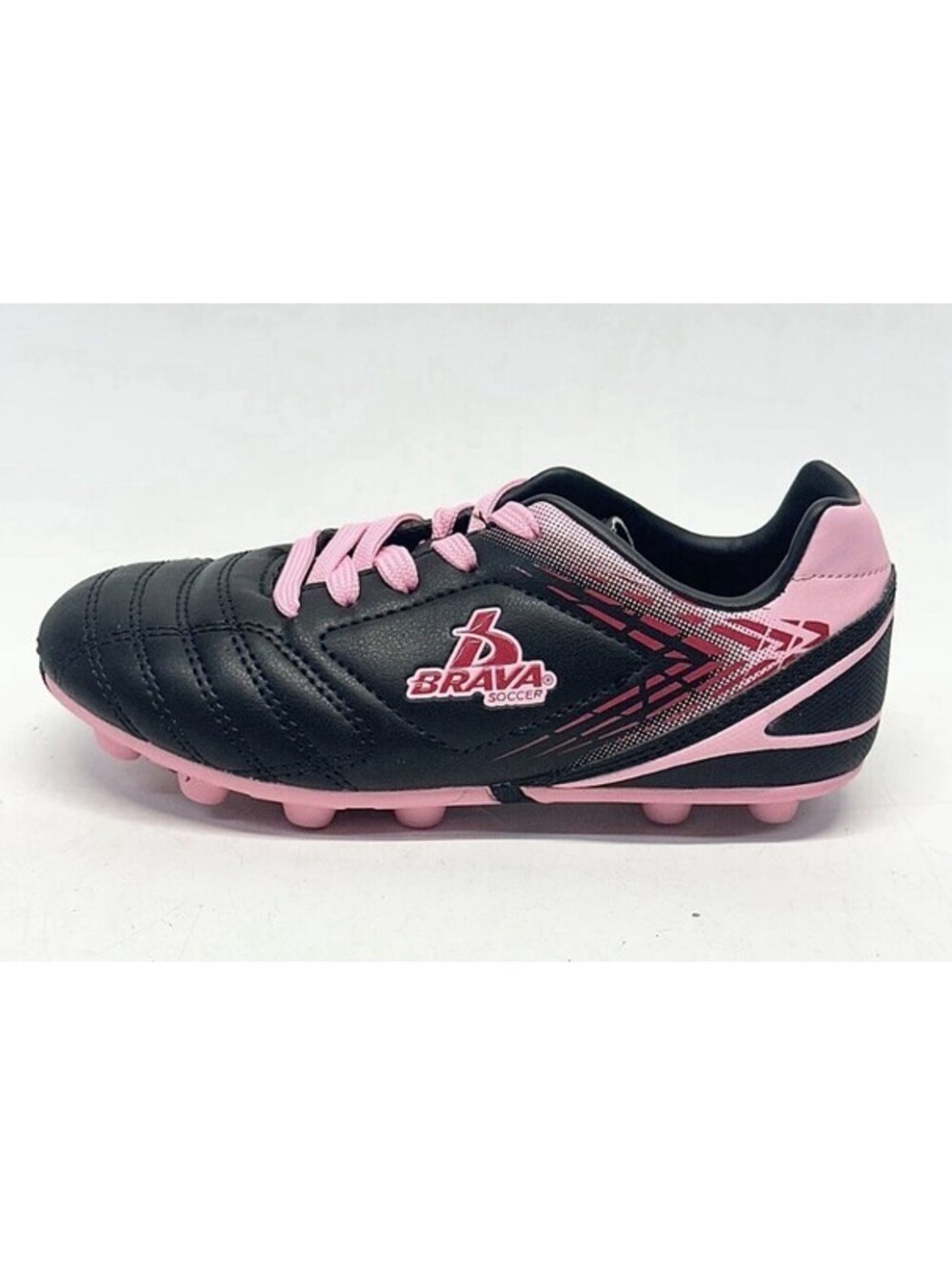 NIB Brava Youth Size 1 Soccer Cleats Black And Pink ￼ Free Shipping